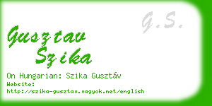 gusztav szika business card